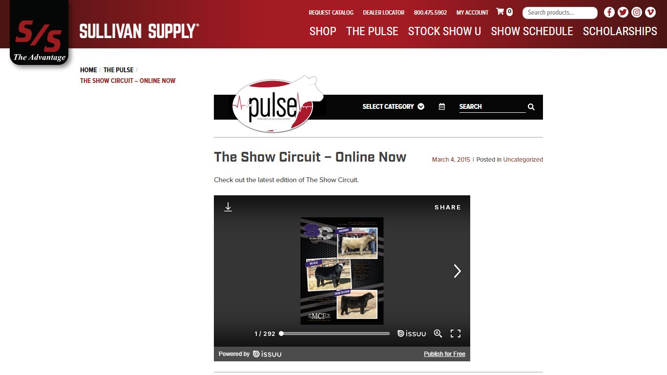 The Show Circuit – Online Now – Sullivan Supply, Inc.
